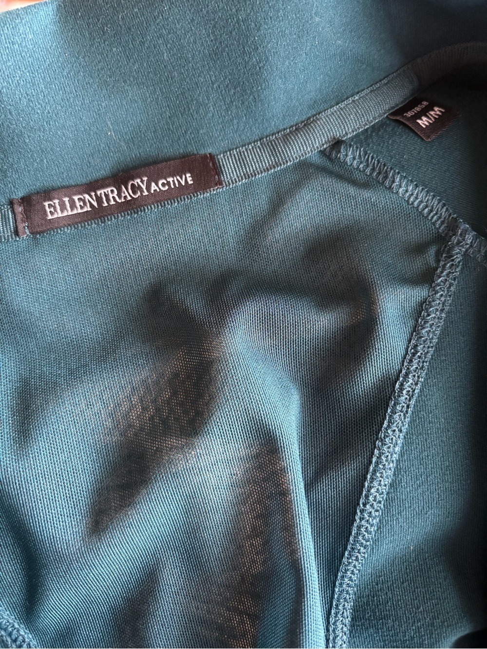 Ellen Tracy Active Teal Full-Zip Track Jacket - Picture 4 of 5